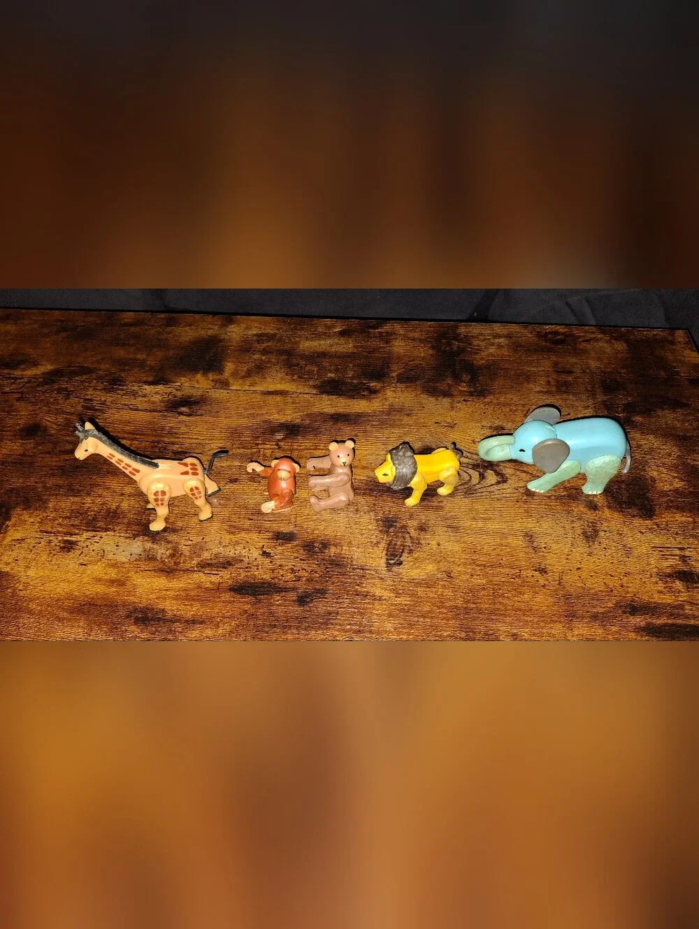 Vintage 1973 Fisher Price Pull Along Circus Train Animals Conductor Clown 991